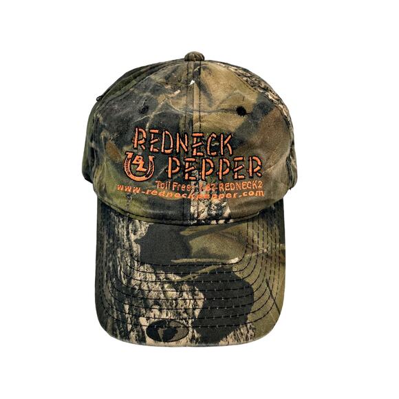Redneck Pepper Camouflage Hook & Loop Baseball Hat Cap VTG Spice Lake City FL - Picture 1 of 5